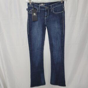Rock And Republic Kasandra Women’s Dark Blue Bootcut Bling Denim Jeans Sz 2M NWT